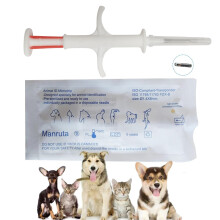 Zestaw mikrochipw Manruta Pet dla psw i kotw, 5 szt. ISO 11784/5 z 15 numerami identyfikacyjnymi (srednica 1,4 mm, dlugosc 8 mm, mikrochip 15