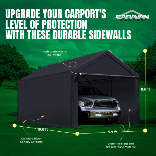 Caravan Canopy Domain 10 x 20 Πόδια Ανθεκτικά Πλευρικά Τοίχοι για Γκαράζ 2