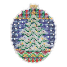 Ornamento em Ponto Cruz Contado Icy Evergreen Mill Hill 2018 MH211813