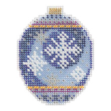 Ornamento de Ponto Cruz Contado Beaded Midnight Snowfall Mill Hill 2018 MH211815