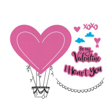 Sizzix Framelits Cortantes com Carimbos I Heart You, Multicor
