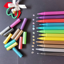 () 12pcs Wine Glass Markers, Non-Toxic Erasable Fine