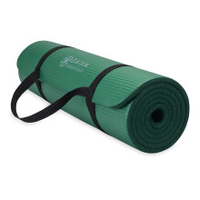 Gaiam Essentials dikke yogamat - fitness- en oefenmat met gemakkelijke draagriem inbegrepen - zachte demping en getextureerde grip - meerdere kleuren