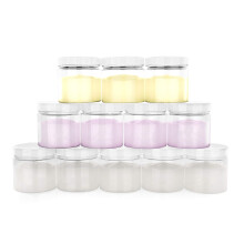 Healthy Packers 4 oz plastikglas med l?g - Sm? klare krukker med l?g - Lotionbeholdere med l?g | 4 oz Plastic Mason Krukker med l?g | Creme- og k