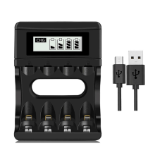 4 Slots 1.5V Li-Ion Baterias Carregador Inteligente de Bateria para Recarregáveis
