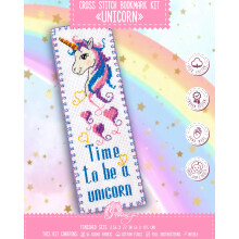 Kit de Bordado Povitrulya 'Unicorn' - Conjunto de Marcadores em Ponto Cruz