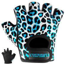 Contraband Pink Label 5297 Dames Design Series Luipaardprint Hef- en Roeihandschoenen (paar) - Lichtgewicht veganistisch medium gewatteerd microvezel