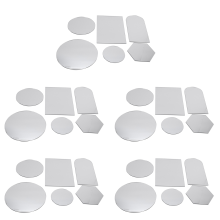 6PC Photo Props Acrylic Mirror Reflection Board Geometric Shape