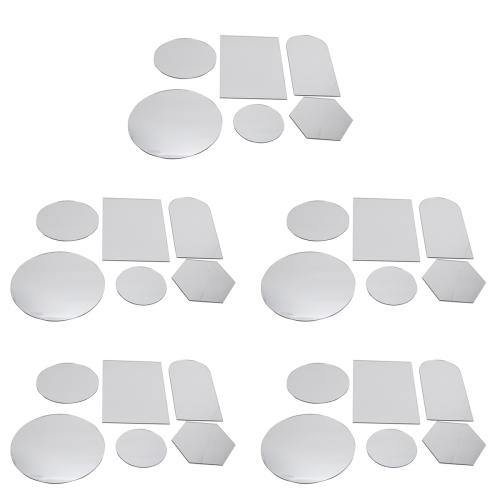 6PC Photo Props Acrylic Mirror Reflection Board Geometric Shape