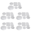 6PC Photo Props Acrylic Mirror Reflection Board Geometric Shape 2