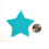 Playfulness Ever After Estrelas de feltro de 3 polegadas e 35 unidades (turquesa) 2