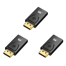 3X Adaptador de Vídeo Compatível com para 4k Dp, Displayport Macho Conversor Monitor Tv Computador Pc