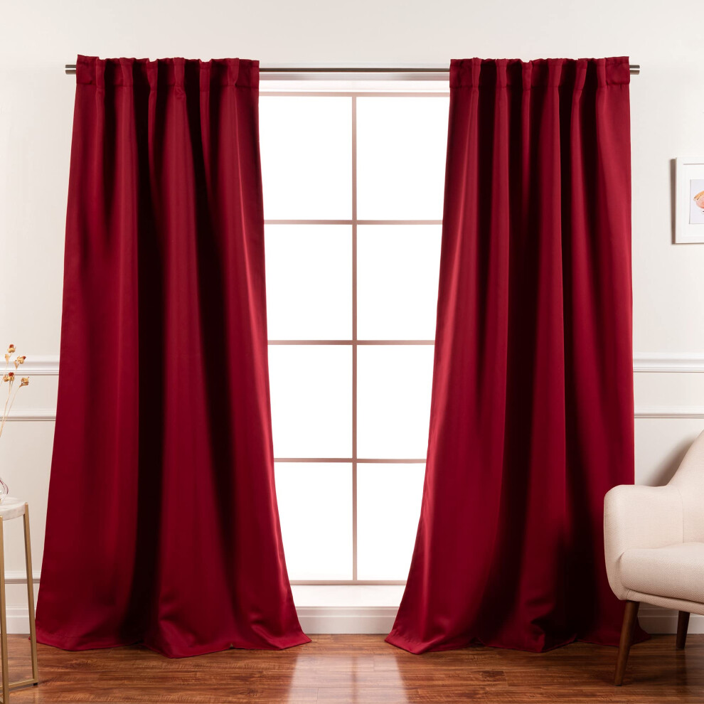 Best Home Fashion Premium Blackout Curtain Panels - Solid Thermal Insulated Window Treatment Blackout Drapes for Bedroom - Back Tab & Rod Po-image-OPC-PFNQK82-NEW