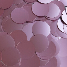 30mm Sequins Orchid Pink Matte Metallic Medium Top Hole Made in USA