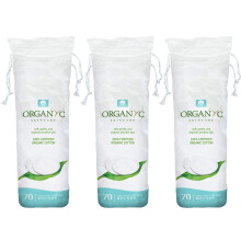 Rotunde din bumbac organic 100% organic - bumbac biodegradabil fara substan?e chimice pentru pielea sensibila (210 numar) - cosmetice zilnice, fr