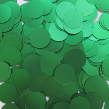 24mm / 1"""" Sequins Green Matte Metallic Medium Top Hole Made in USA