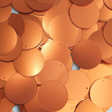 30 mm pailletter Orange mat metallisk medium top hul lavet i USA