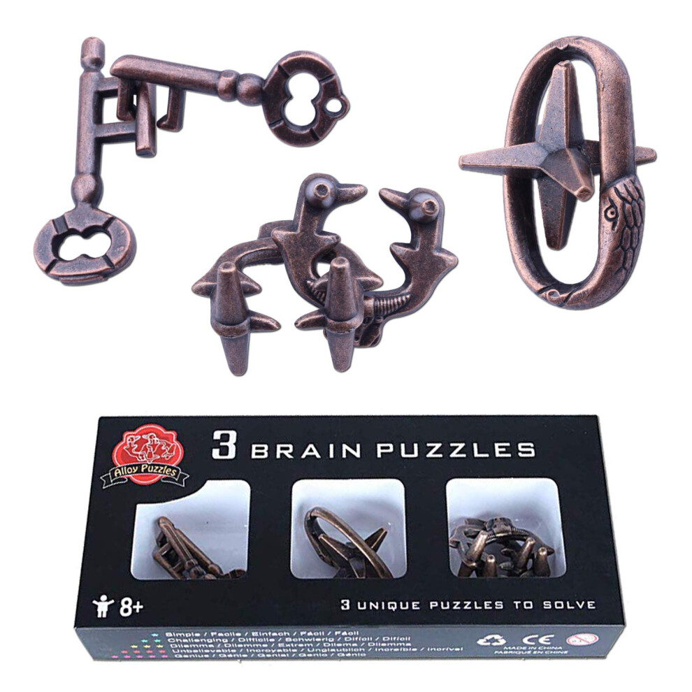 Brain Teaser Puzzle for Adults Puzzles Metal Hole Lock Adult Educational Toy Jigsaw IQ Puzzle (Ferrous)-image-OPC-PFZ79JT-NEW