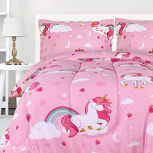 Utopia Bedding Σετ Κουβερλί Μονό με Μοτίβο Μονόκερου και 2 Μαξιλαροθήκες
