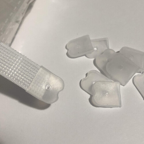 144 PCS Silicone End Caps til Rigilene Polyester Boning Clear (6mm)