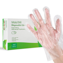 MoloTAR 500 kusov plastov   ch jednorazov   ch rukav   c Jednorazov    rukavice na cistenie [univerz   lna velkost pre v   c   inu]