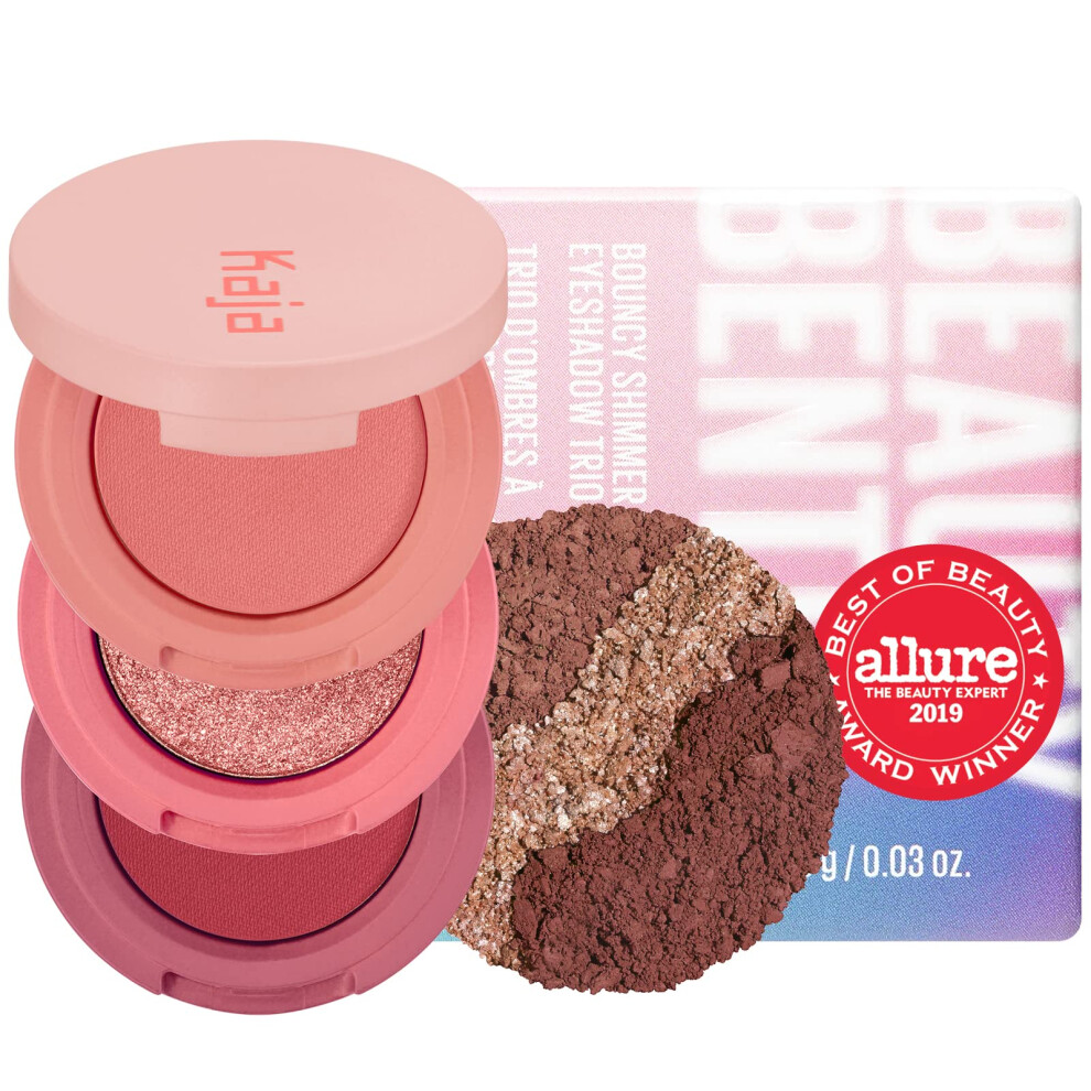 Kaja Beauty Bento Collection - Bouncy Eyeshadow Trio | Deep Rose Tones Travel Size 07 Glowing Guava 2019 Allure Best Of Beauty Award 0.03 Oz