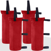 ABCCANOPY 112 lbs Ekstra store baldakin Sandposer 4-Pack Red (uden sand)