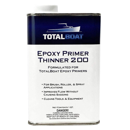 TotalBoat Epoxy Primer Thinner 200 Marine Solvent (Quart) Transparent 32 Fl Oz (Pack de 1)