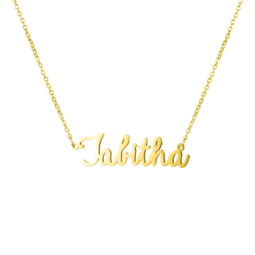 Collier pr   nom Awegift pour femme, bijou avec grande initiale, plaqu    or, cadeau id   al pour une meilleure amie, Tabitha