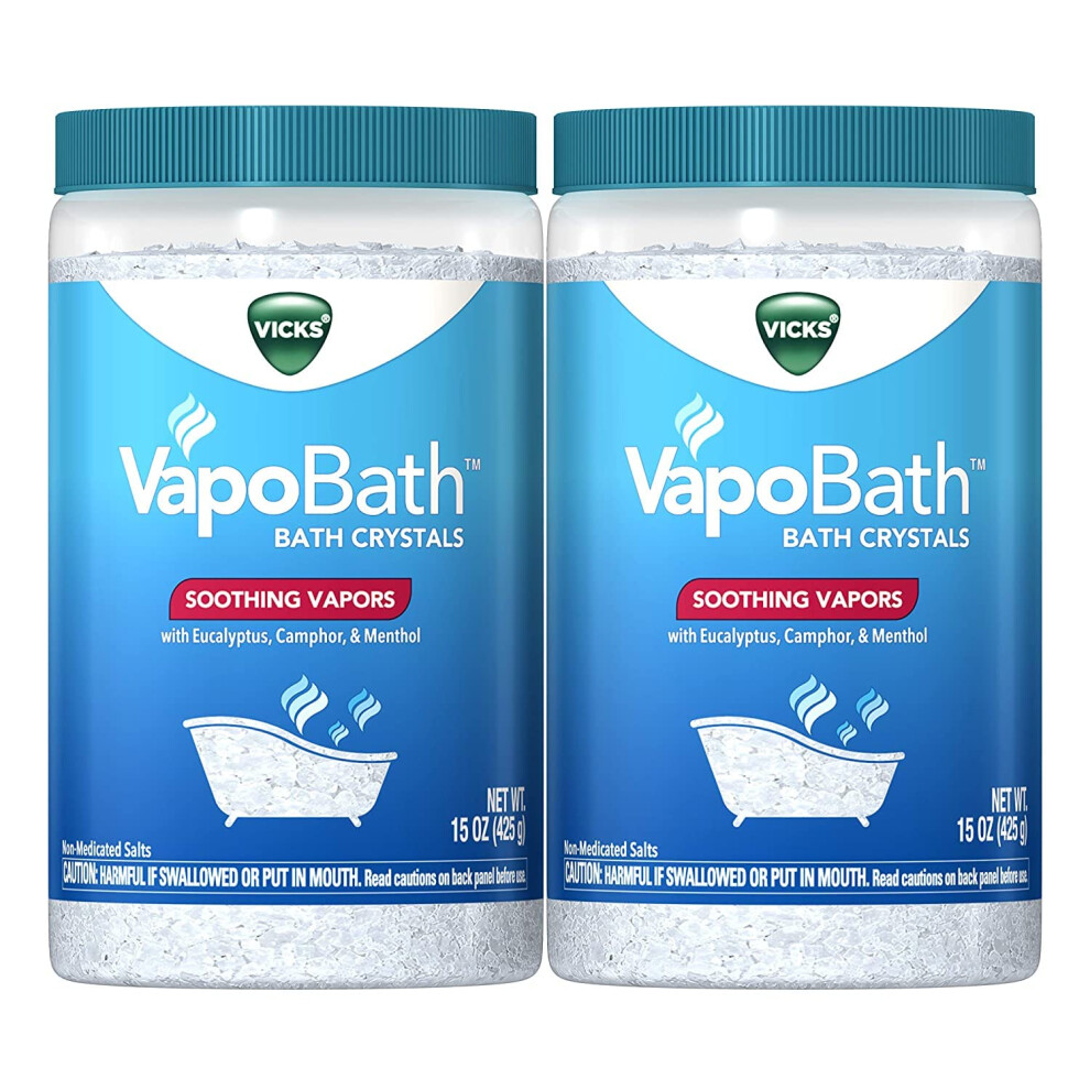 Vicks 15 OZ Bath Salt  2 count (Old Product)