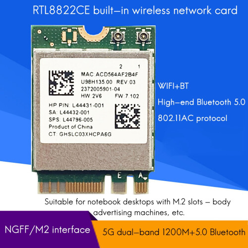 Gigabit Wifi Bluetooth 5.0 M.2 NGFF Interface Wireless Module 2