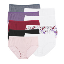 JUST MY SIZE dames Cool Comfort Cotton 10-pack slips diverse 13 US