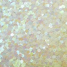 Sequin Flowers White Iris Rainbow Opaque Shiny Petite 5mm Made in USA