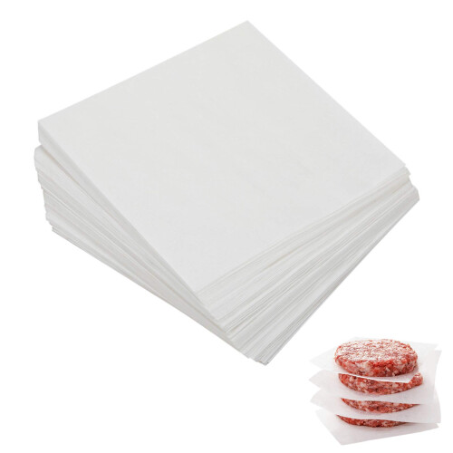 Folhas de Papel Vegetal 4x4 Polegadas, Conjunto de 300, Papel para Hambúrguer Pequeno