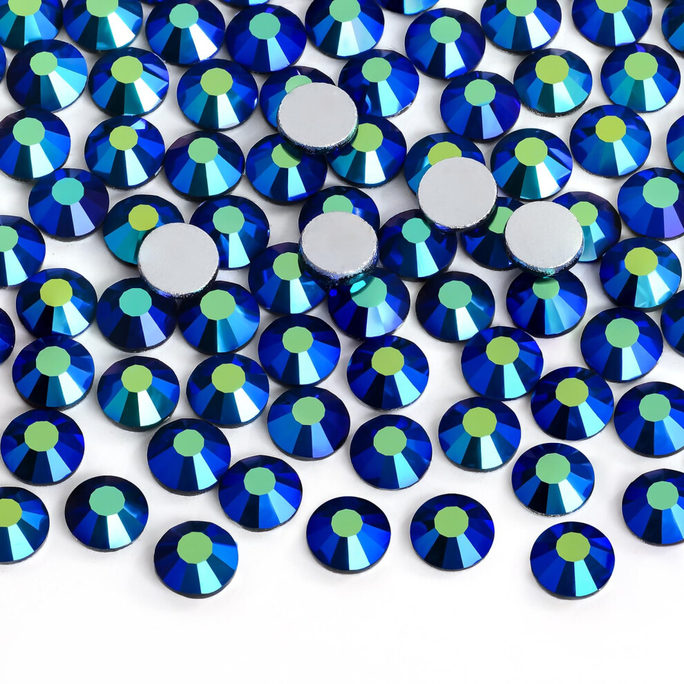 Jollin Colla Fix Cristallo Flatback Strass In Vetro Diamanti Gemme Per Nail Art Artigianato Decorazioni Vestiti Scarpe (Ss20 1440 Pezzi, Jet Ab)-image