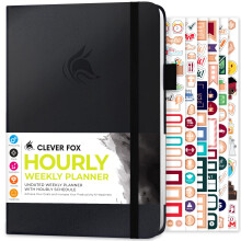 Clever Fox Planer-Zeitplan  wchentlicher und monatlicher Lebensplaner mit Zeitfenstern, Terminbuch und Tagesplaner zur Steigerung der Produktivitt