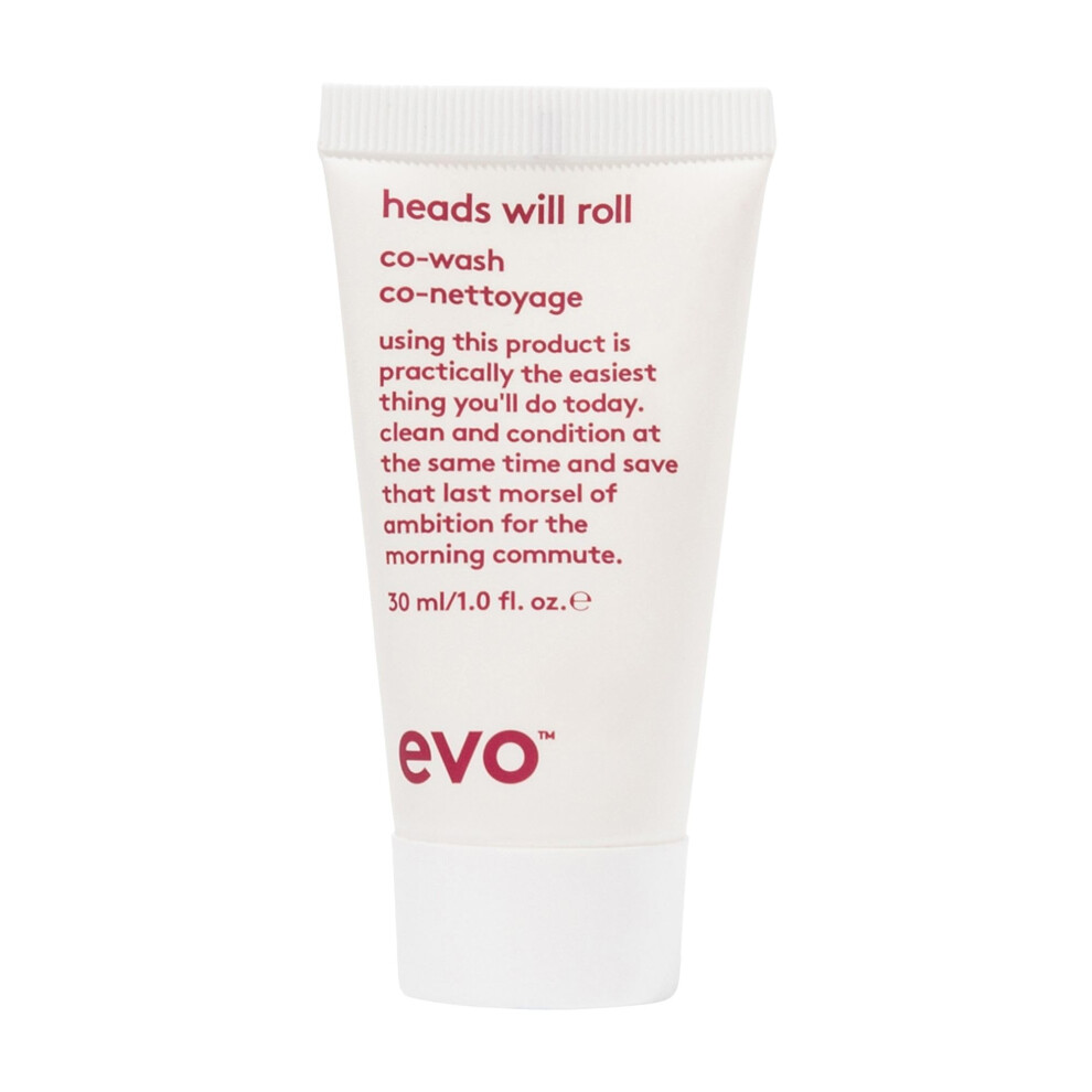 EVO Heads Will Roll Cleansing Conditioner for Curly Hair - Moisturizing Curl Defining & Frizz Eliminating - Travel Size 30ml / 1.01fl.oz