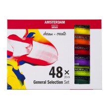 Coffret de peinture acrylique Amsterdam Talens S lection g n rale 48 pouces 48 x 20 ml