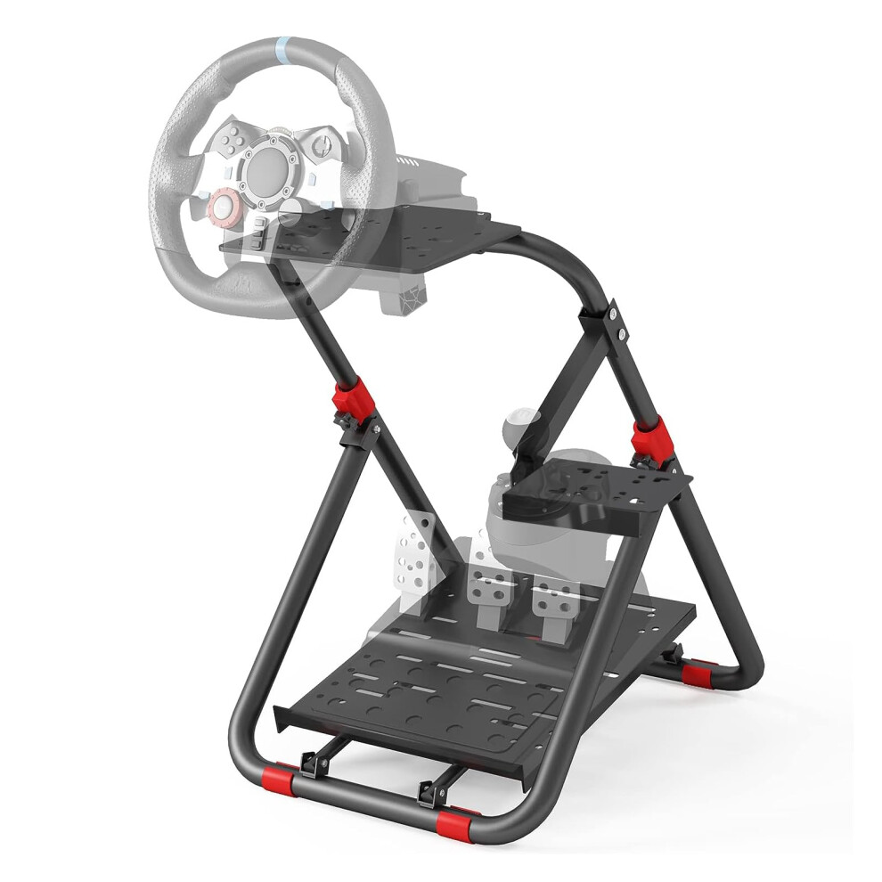 Diwangus Racing Wheel Stand Foldable Racing Simulator Cockpit Adjustable Steering Wheel Stand For Logitech G29 G920 G923 G27 G25 For Thrustmaster T248