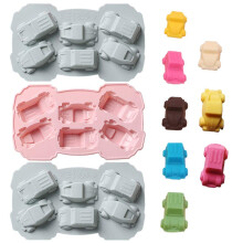 3pcs voiture en silicone plateaux de glaons de glaon automatique moules au chocolat en silicone jello bonde moule gommeux outil de decoration d