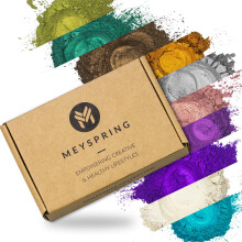 MEYSPRING Gemstones Collection Mica Powder for Epoxy Resin - 100g - Epoxy Pigment Colors for Resin Art  Geode Art - Resin Pigment Powder and Cosmetic