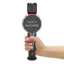 Sangmaskine tr?dl?s karaoke -mikrofon til b?rn og voksne festmaskine mikrofon (sort) - b?rbar h?ndholdt Bluetooth -mikrofon med h?jttaler & stemm