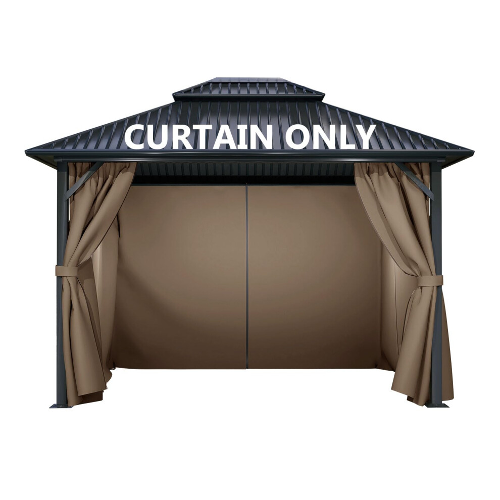 Rideau de rechange universel COWVIE pour tonnelle, 4 panneaux lat   raux, 3 m x 3 m, pour tonnelle de patio, avec double fermeture    clair, pour auv
