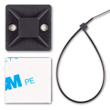 Cable Tie Mounts Adhesive-Backed 1 Inch for Cable Management Cable Tie Anchors 100 Pack Black