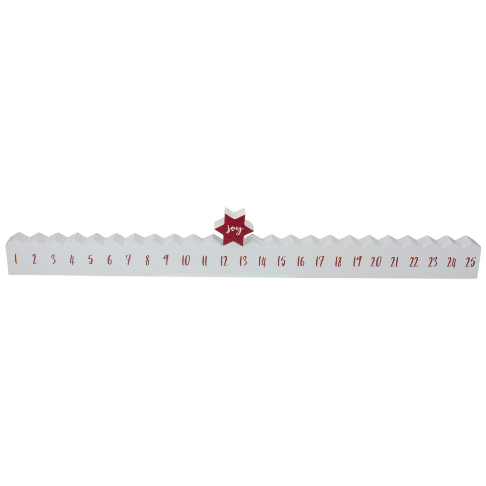 Kerst ""Joy"" Aftelkalender Voor De Advent - 24"" - Rood En Wit-image