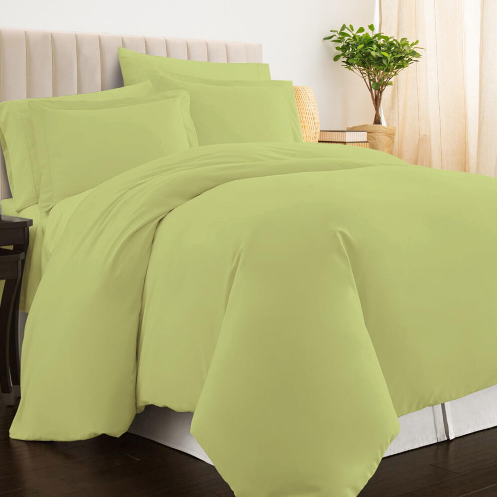 Parure de lit Pizuna 100 % coton pur pour lit Queen size. Luxueux tissage satin de coton     fibres longues 400 fils au pouce carr    avec fermeture