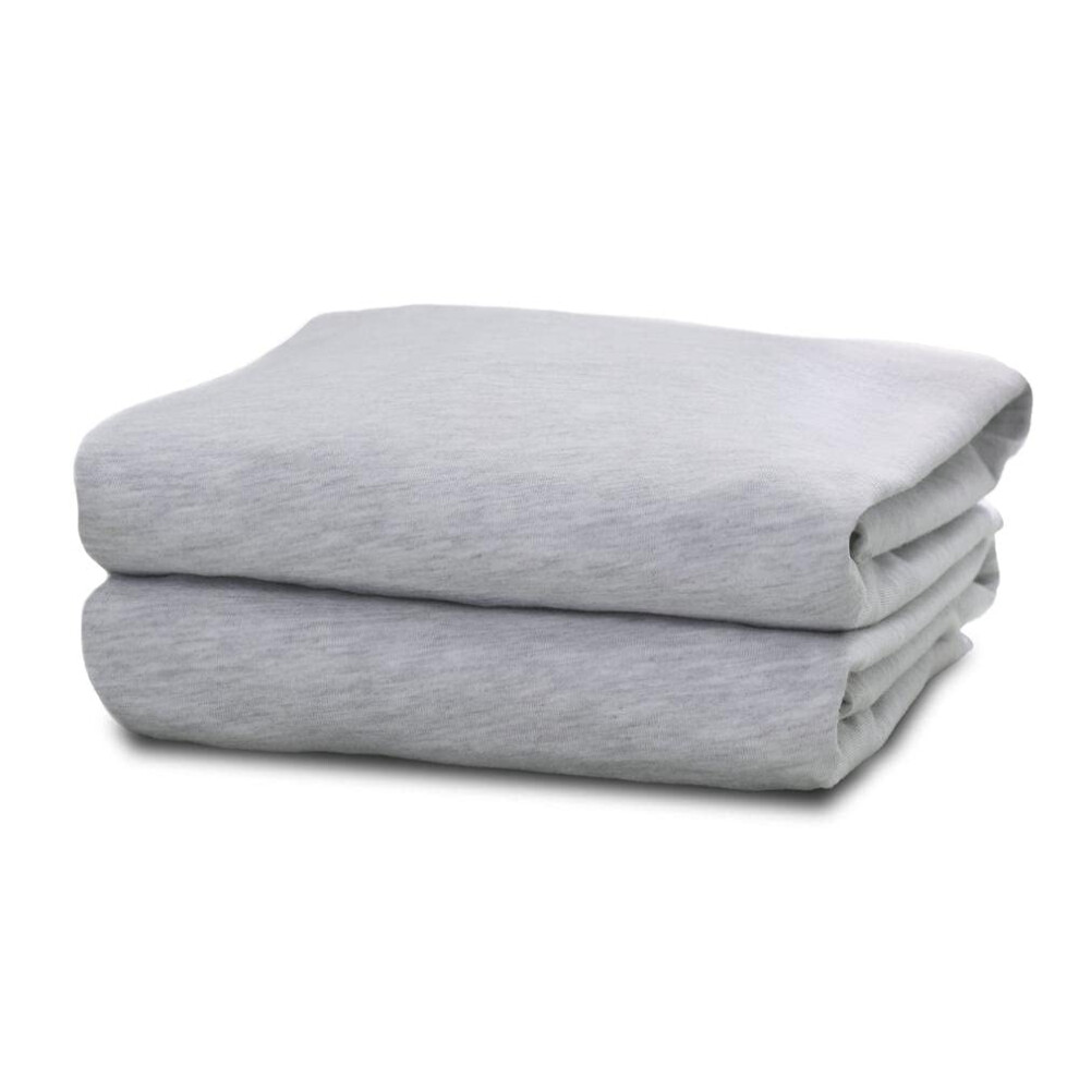 Lot De 2 Draps-Housses En Jersey 100 % Coton Pour Lit Double Xl (2 Pi Ces) - Doux Et Confortables - Extra Longs, 38 Cm, Poche Profonde, 99 Cm X 2-image