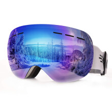 FONHCOO hiihtolasit miehille naisten huurtumista estvt OTG lumilautalasit irrotettavalla linssill hiihtoon luistelulle UV-suojaus Anti-Glare Blue