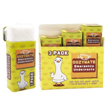 COZYMATE 3 pares de calzoncillos de emergencia en lata. Ropa interior instant   nea. Calzoncillos de emergencia para viajes en lata compacta. Regal