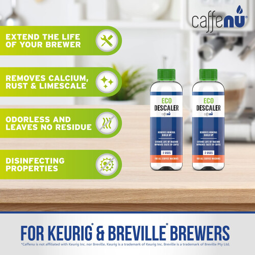 Caffenu Υγρό Αποσκλήρυνσης για Μηχανές Keurig (2 φιάλες - 4 Χρήσεις) 2